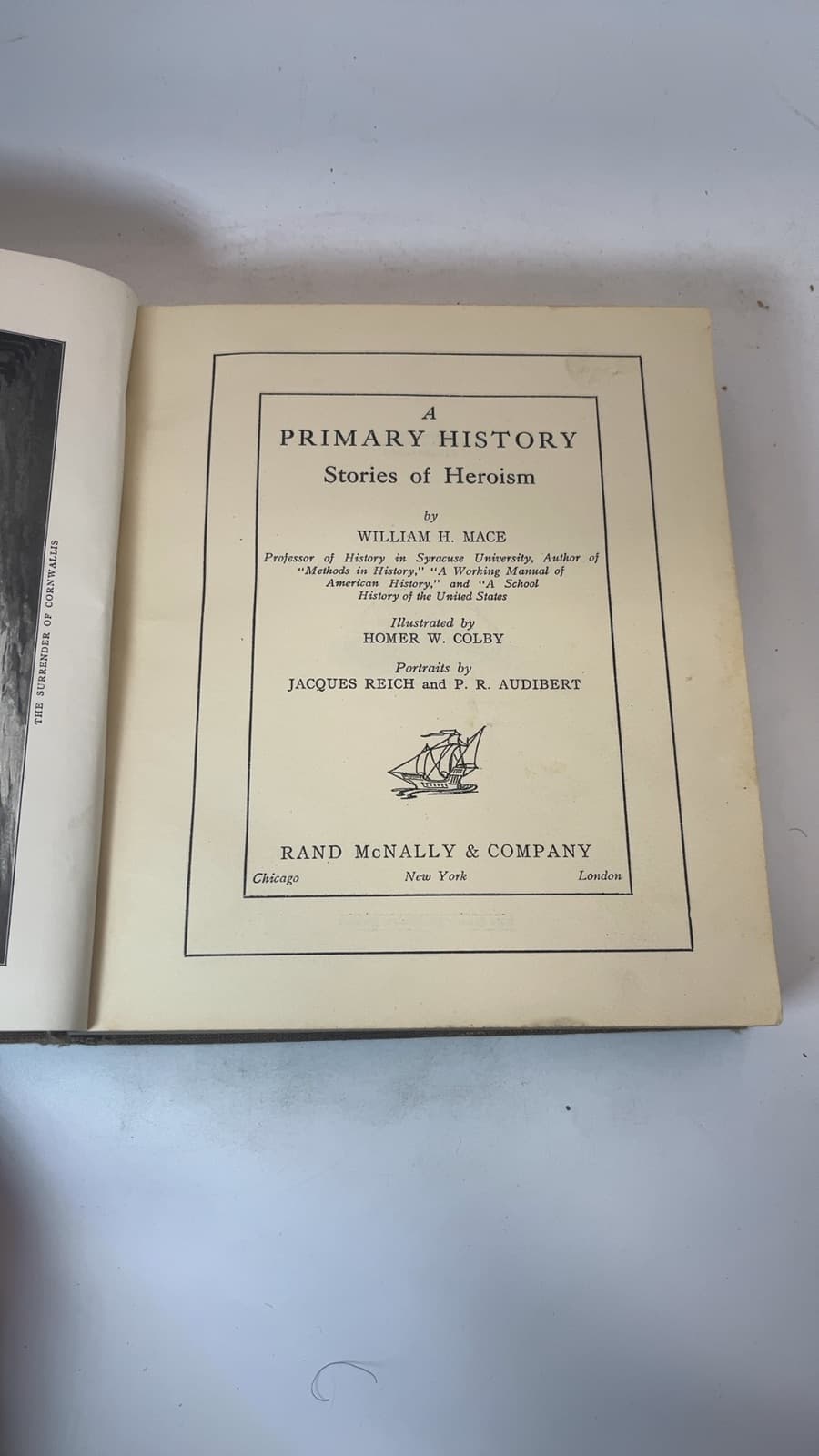 A Primary History: Stories of Heroism by William H. Mace - title page