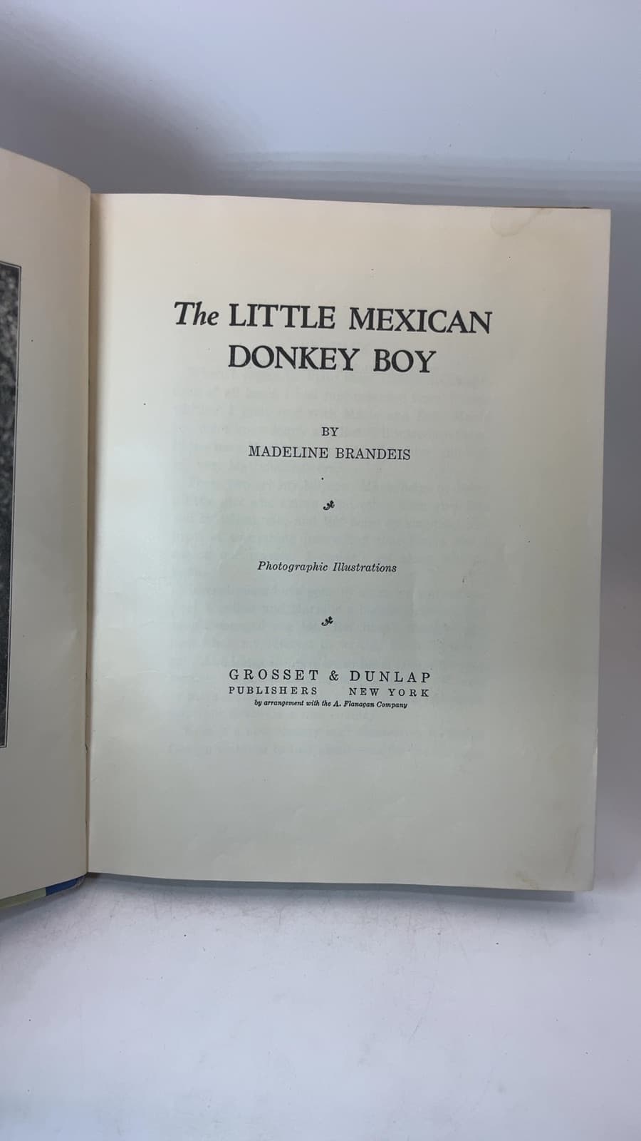 THE LITTLE MEXICAN DONKEY BOY by MADELINE BRANDEIS - title page