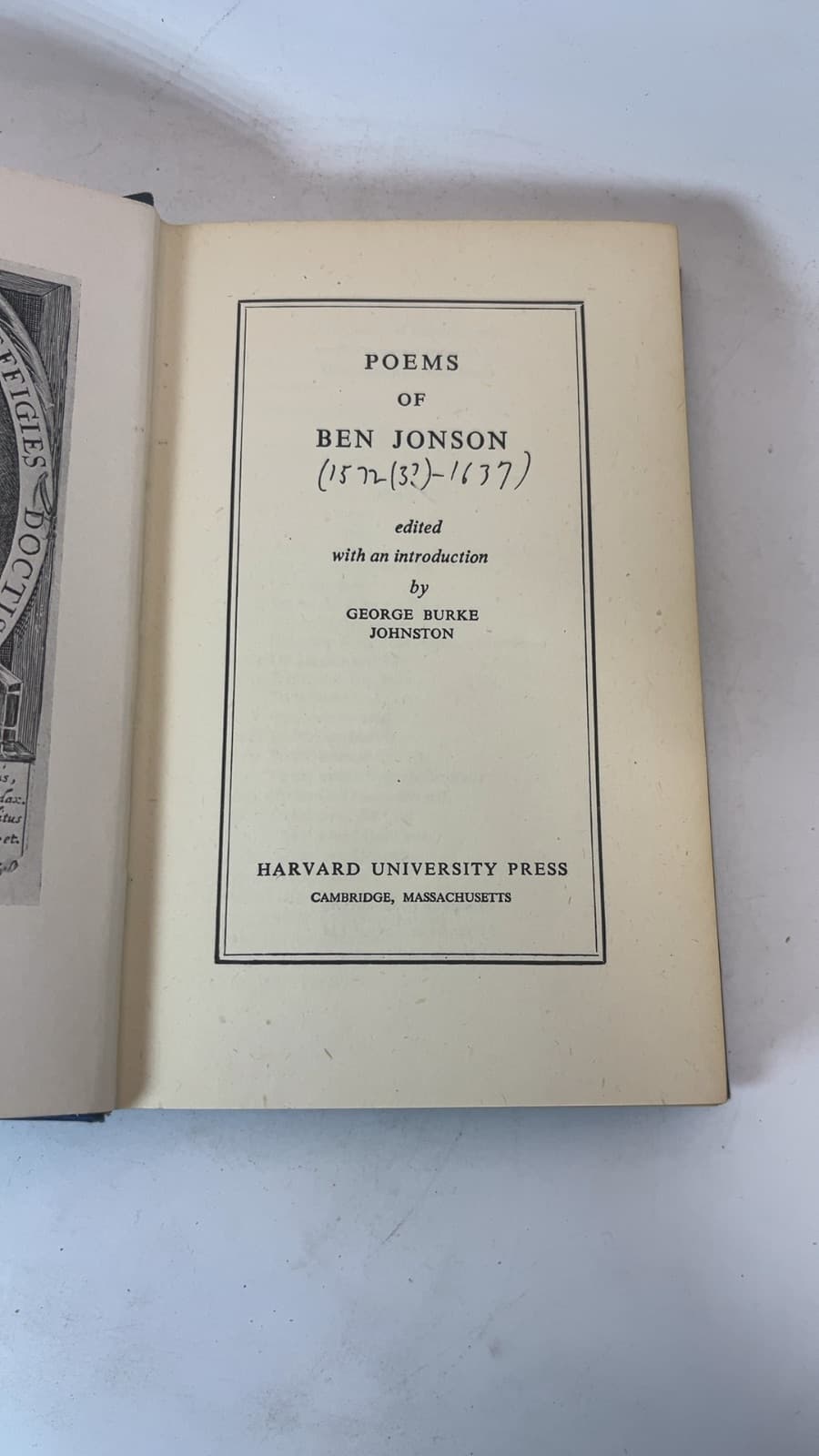 Poems of Ben Jonson by Ben Jonson - title page
