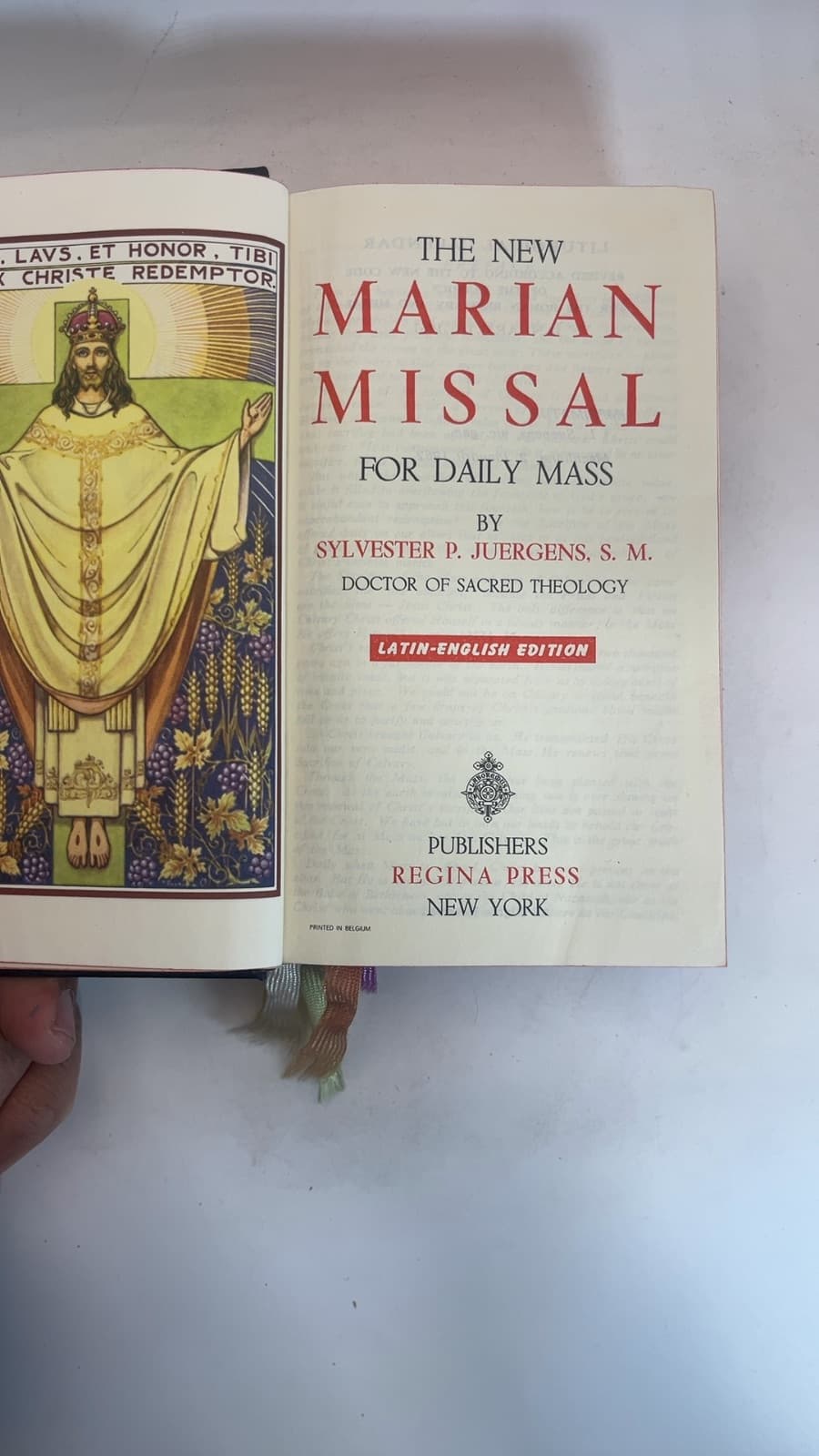 The New Marian Missal for Daily Mass by Sylvester P. Juergens, S.M. - title page
