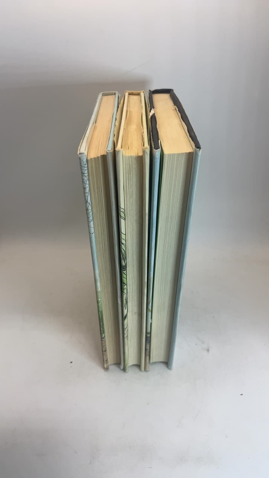 E.B. White Book Lot of 3 - Charlotte's Web, Stuart Little, The Trumpet of the Swan  by E.B. White - quarter view showing binding condition