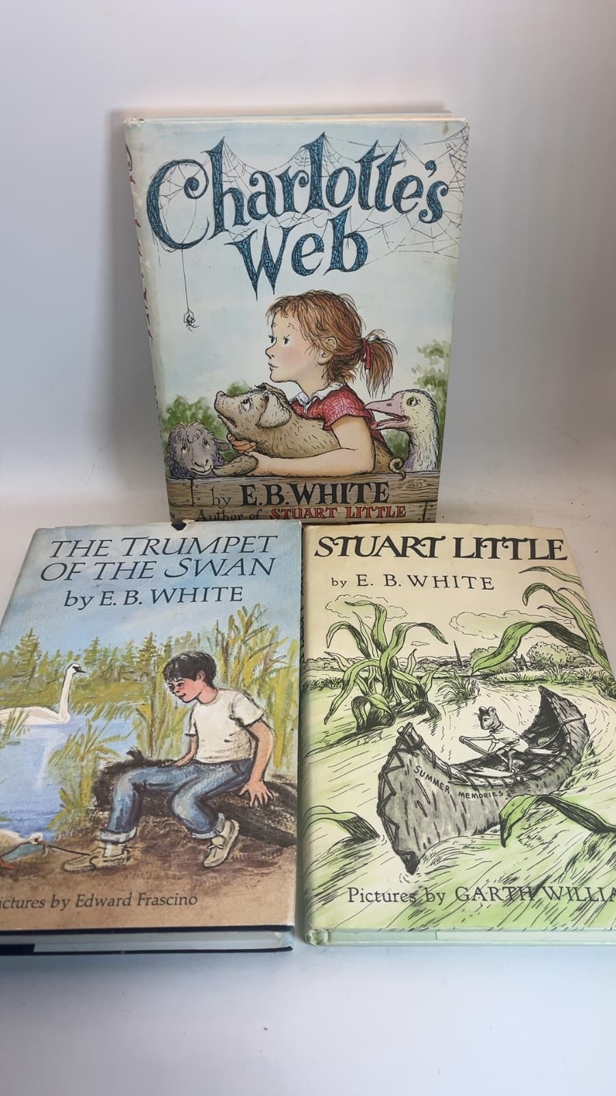 E.B. White Book Lot of 3 - Charlotte's Web, Stuart Little, The Trumpet of the Swan  by E.B. White - title page