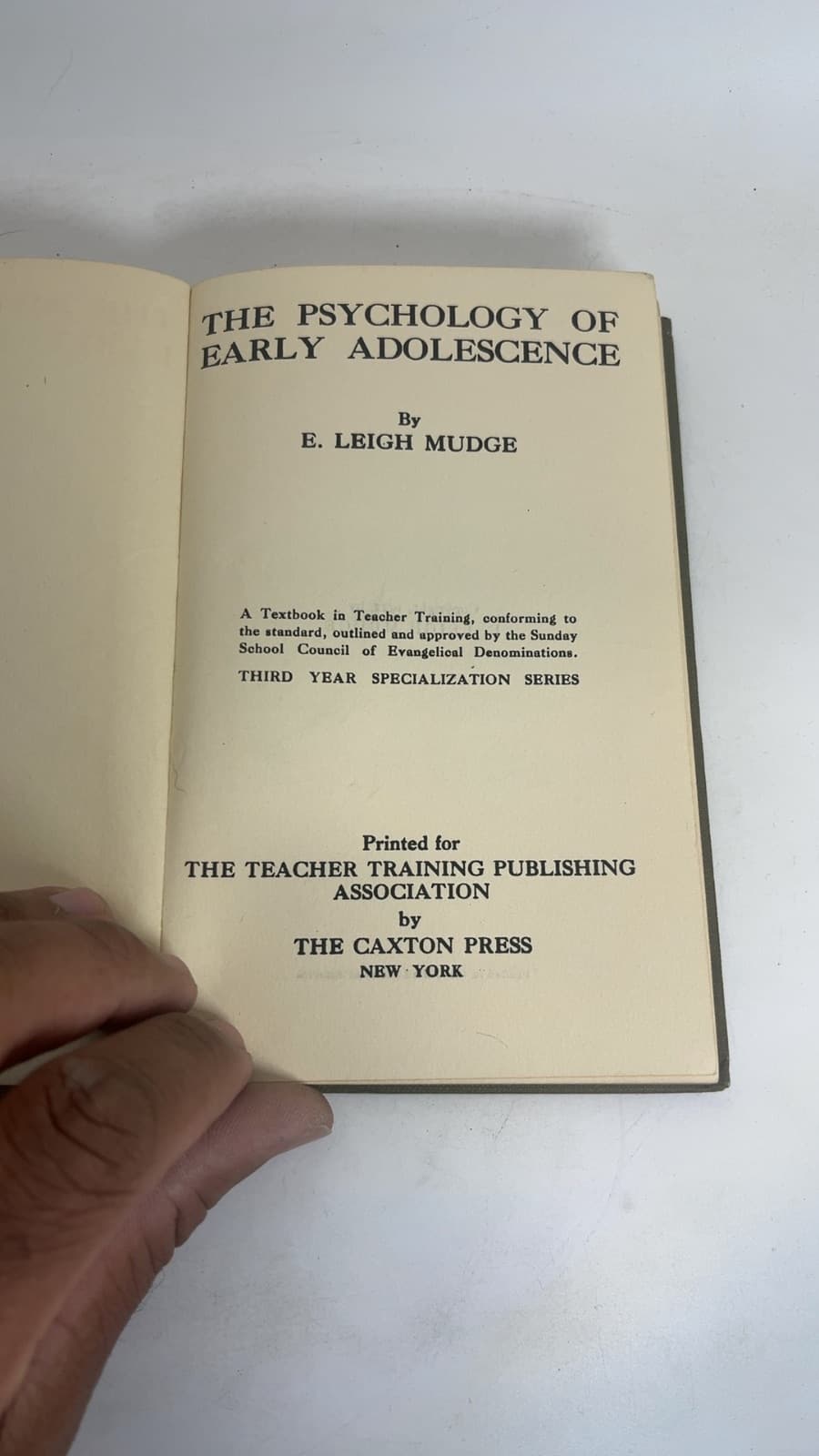 The Psychology of Early Adolescence by E. Leigh Mudge - copyright page showing 1922 details