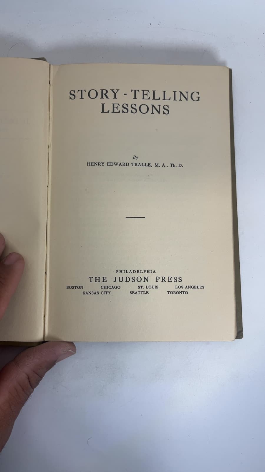 Story-Telling Lessons by Henry Edward Tralle - title page