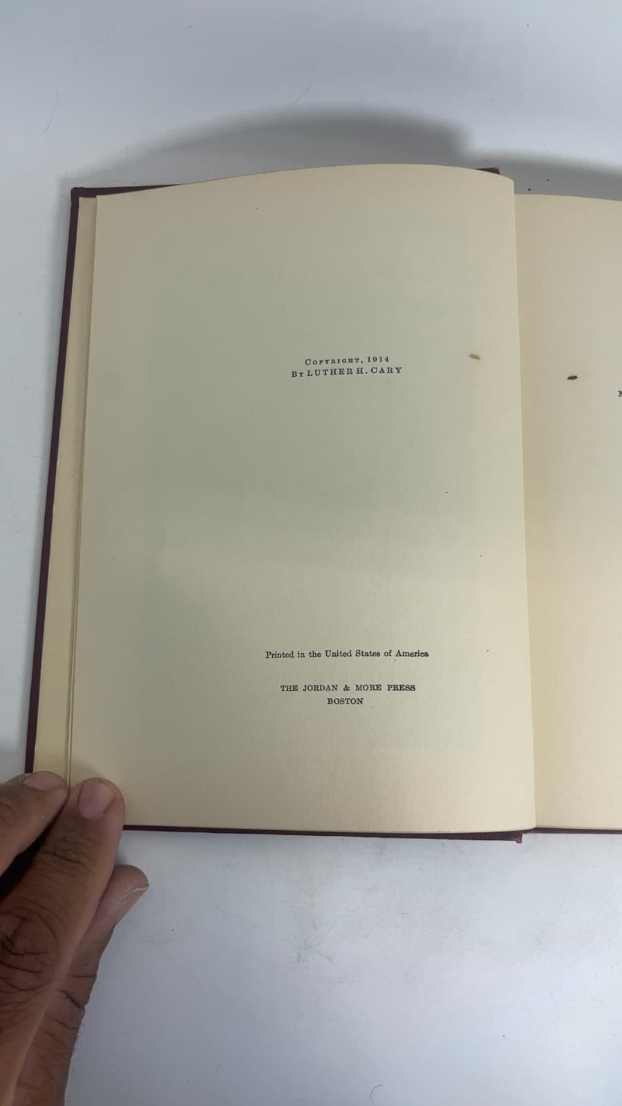 The Golden Goblet and Other Stories by Jay T. Stocking - copyright page showing 1914 details