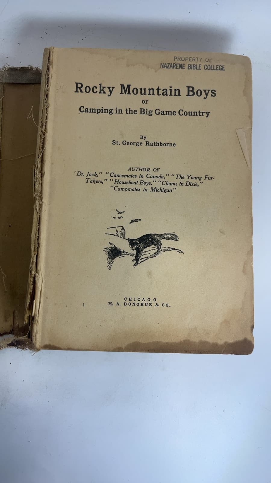 Rocky Mountain Boys or Camping in the Big Game Country by St. George Rathborne - title page