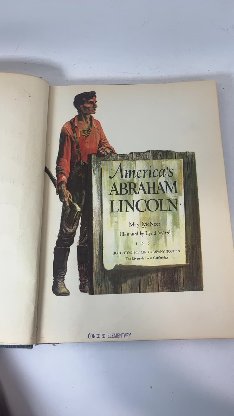 America's Abraham Lincoln by May McNeer - title page