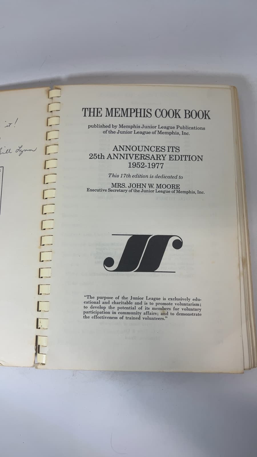 The Memphis Cook Book - title page