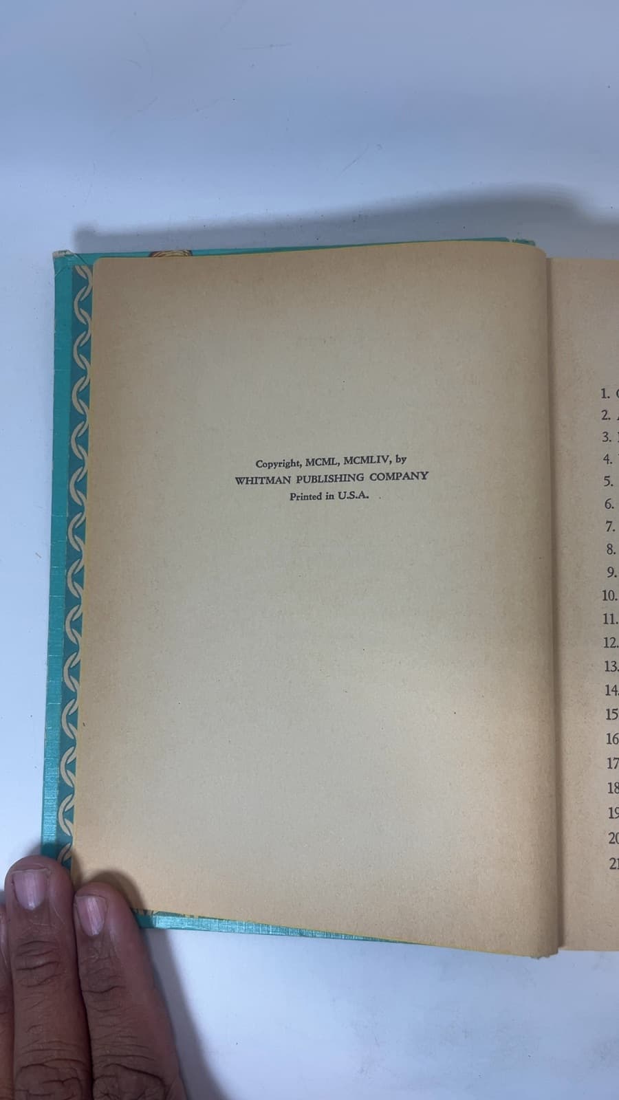 The Bobbsey Twins at the Seashore by Laura Lee Hope - copyright page showing 1954 details