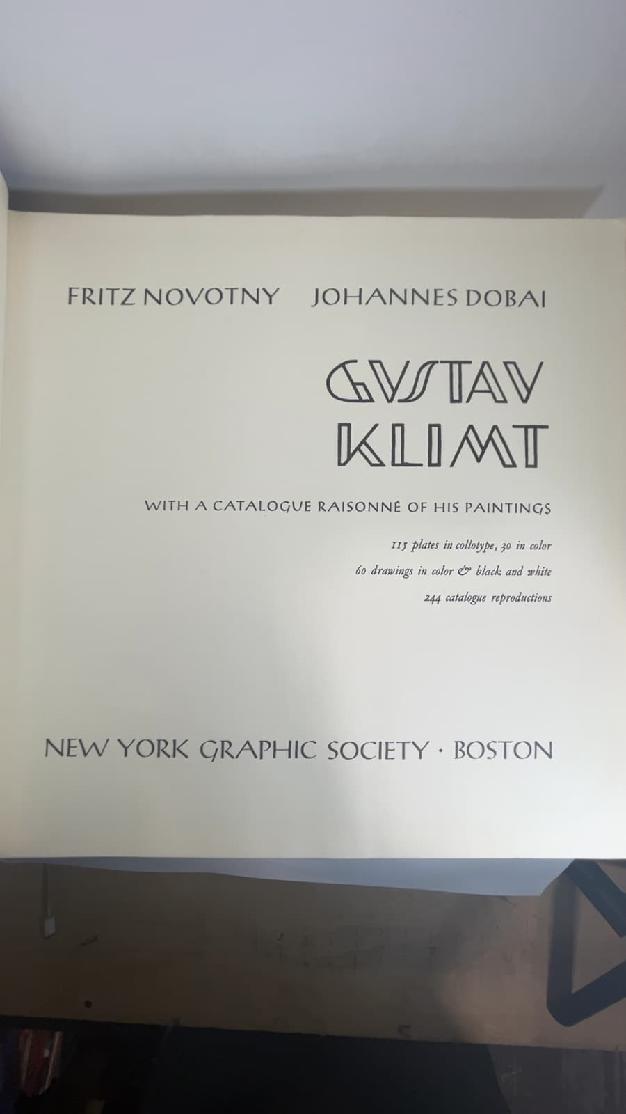 Gustav Klimt by Fritz Novotny, Johannes Dobai - title page