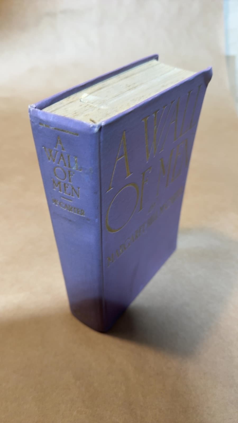 A Wall of Men by Margaret Hill McCarter - quarter view showing binding condition