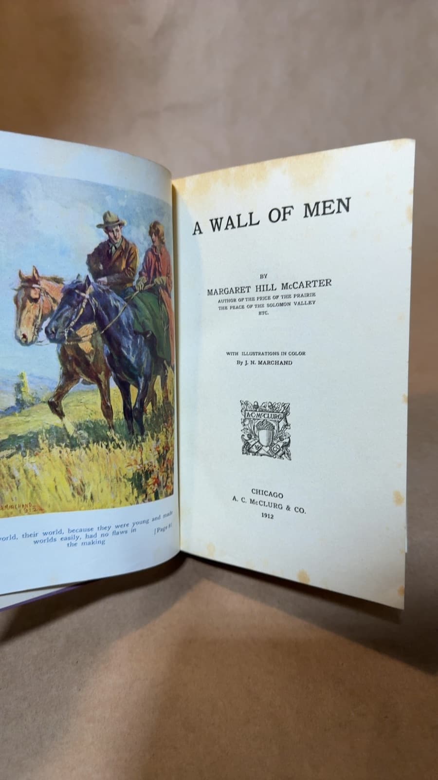 A Wall of Men by Margaret Hill McCarter - title page