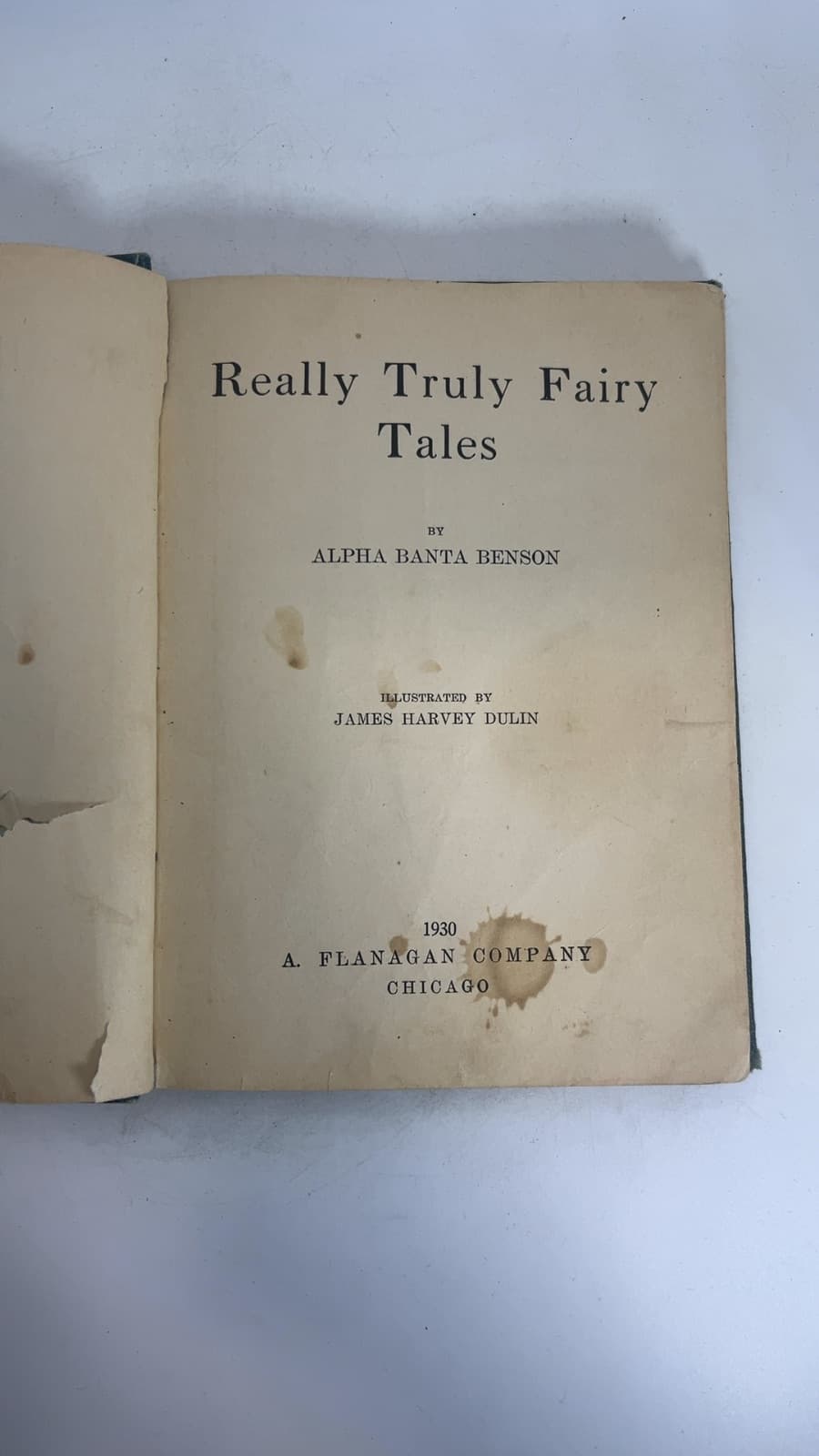 Really Truly Fairy Tales by Alpha Banta Benson - title page
