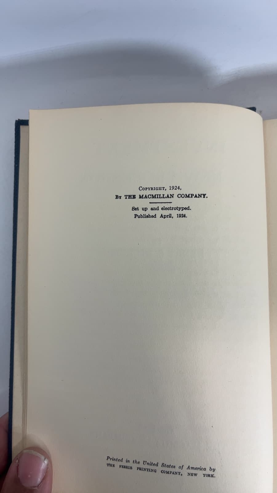 Investment: A New Profession by Henry S. Sturgis - copyright page showing 1925 details