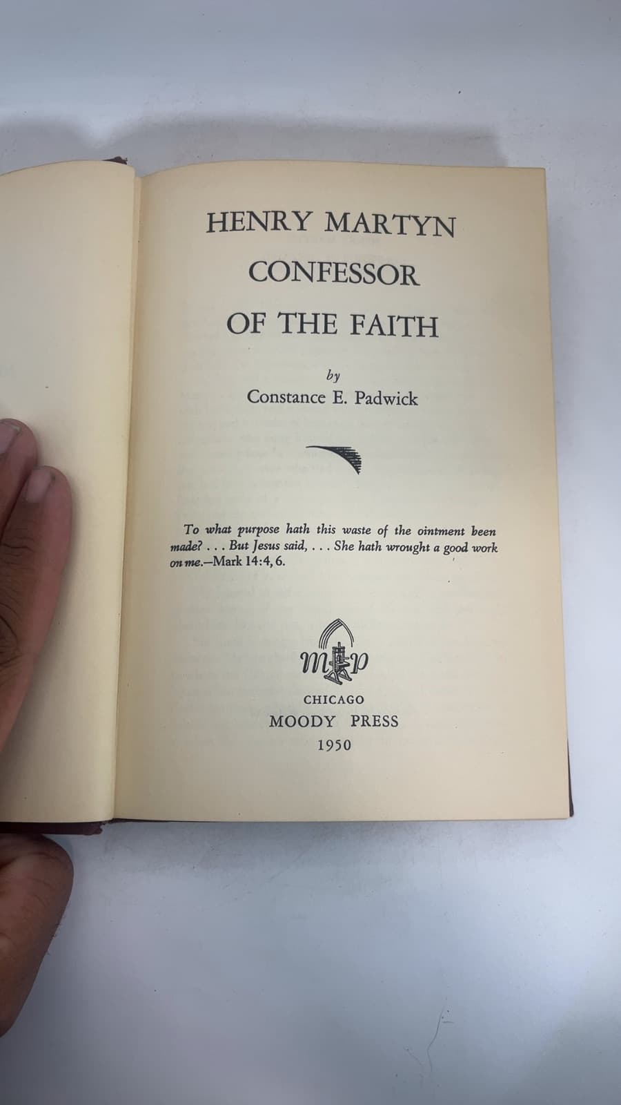 Henry Martyn: Confessor of the Faith by Constance E. Padwick - title page