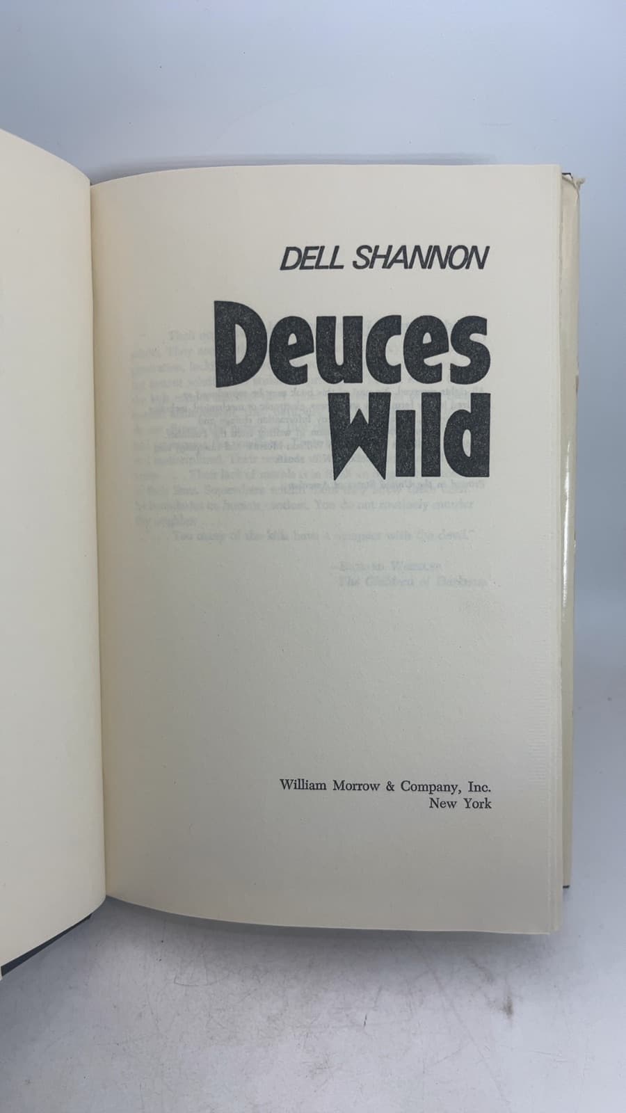 Deuces Wild by Dell Shannon - title page