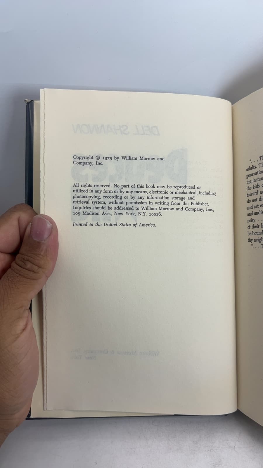 Deuces Wild by Dell Shannon - copyright page showing 1975 details