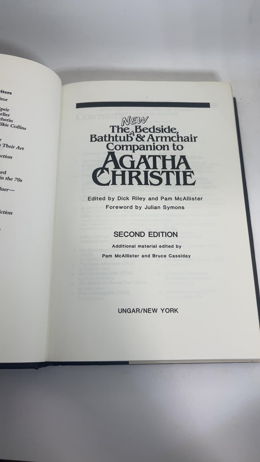 New The Bedside, Bathtub & Armchair Companion to Agatha Christie by Edited by Dick Riley and Pam McAllister - title page