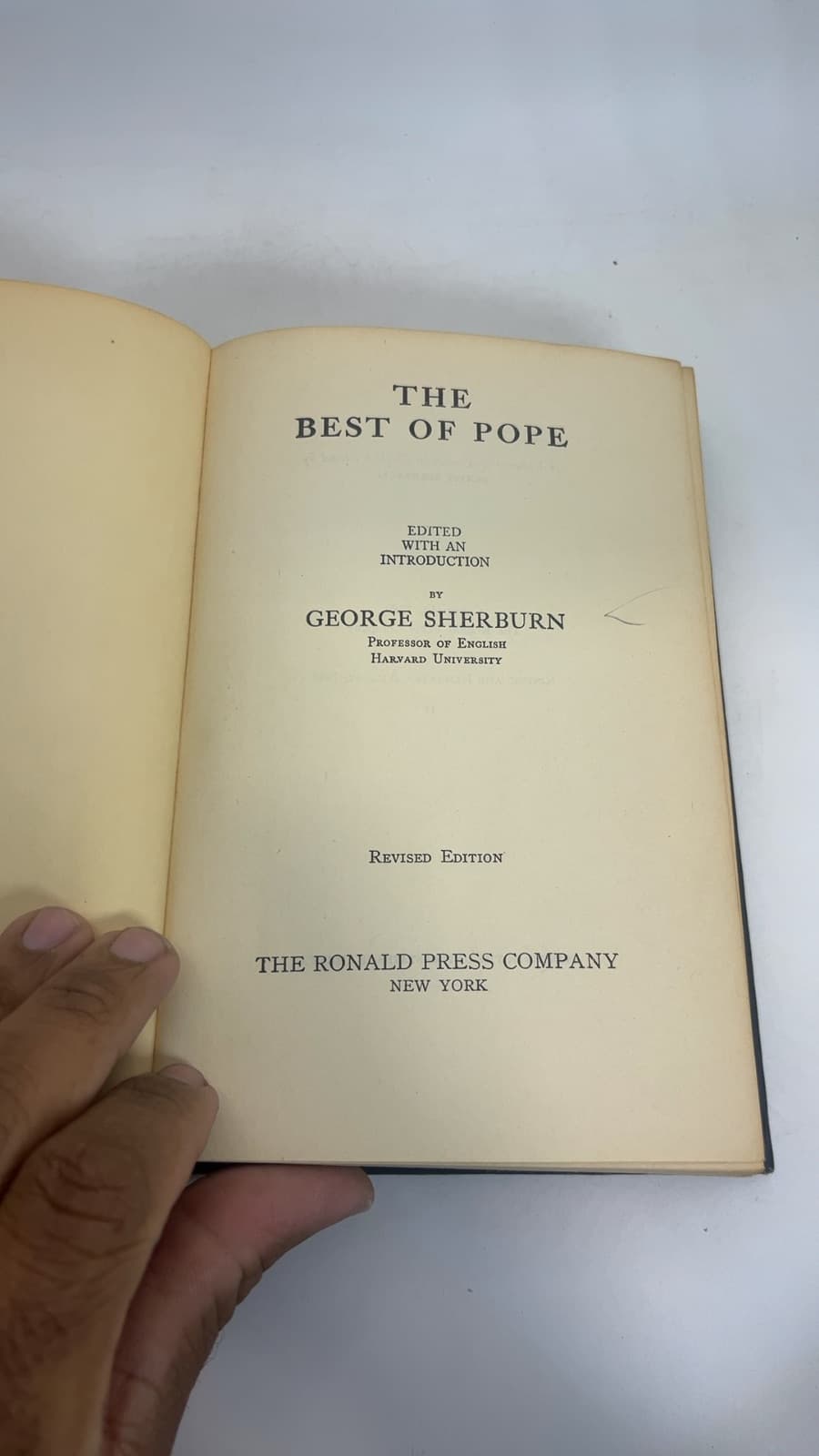 The Best of Pope by George Sherburn - title page