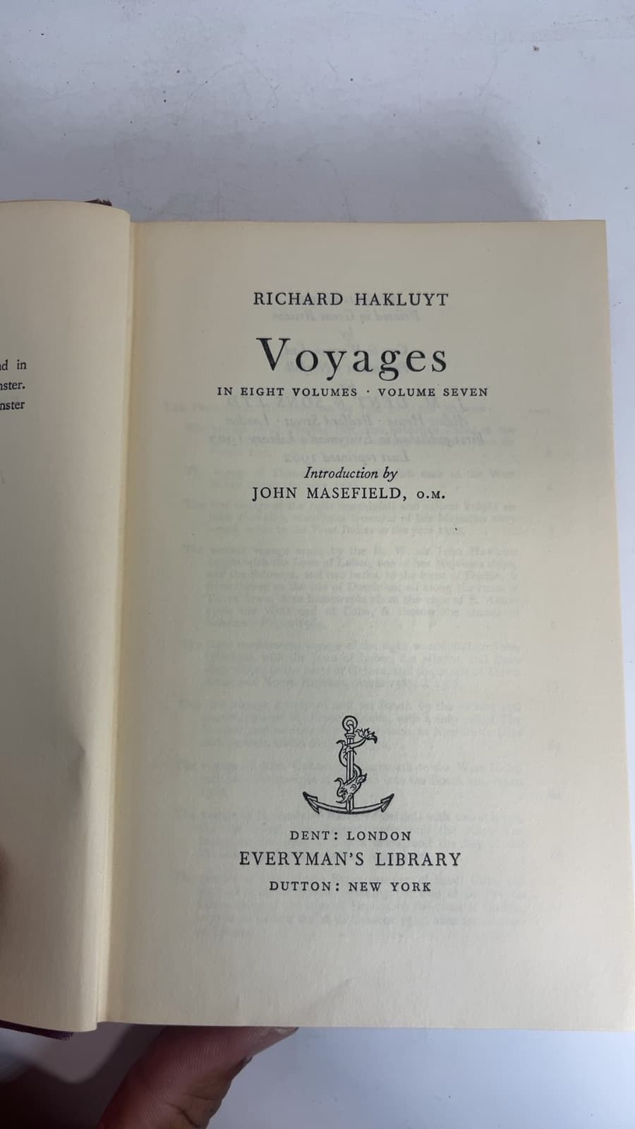Voyages by Richard Hakluyt - title page