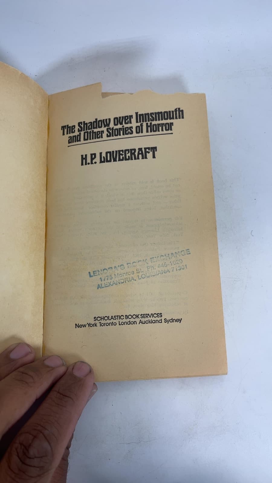 The Shadow over Innsmouth and Other Stories of Horror by H. P. Lovecraft - title page