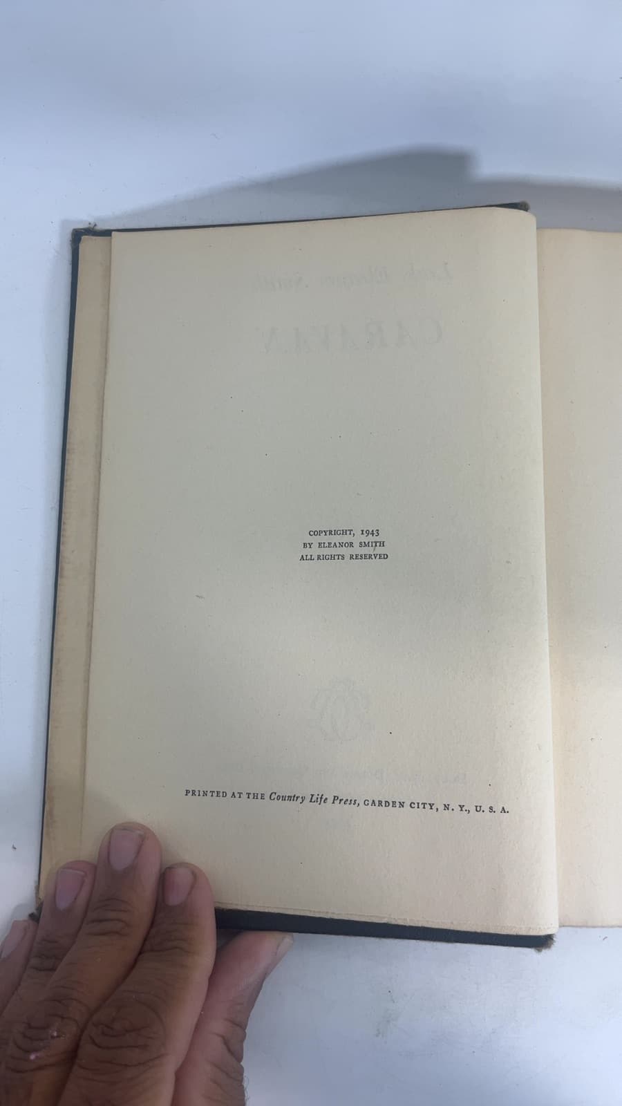 Caravan by Lady Eleanor Smith - copyright page showing 1943 details