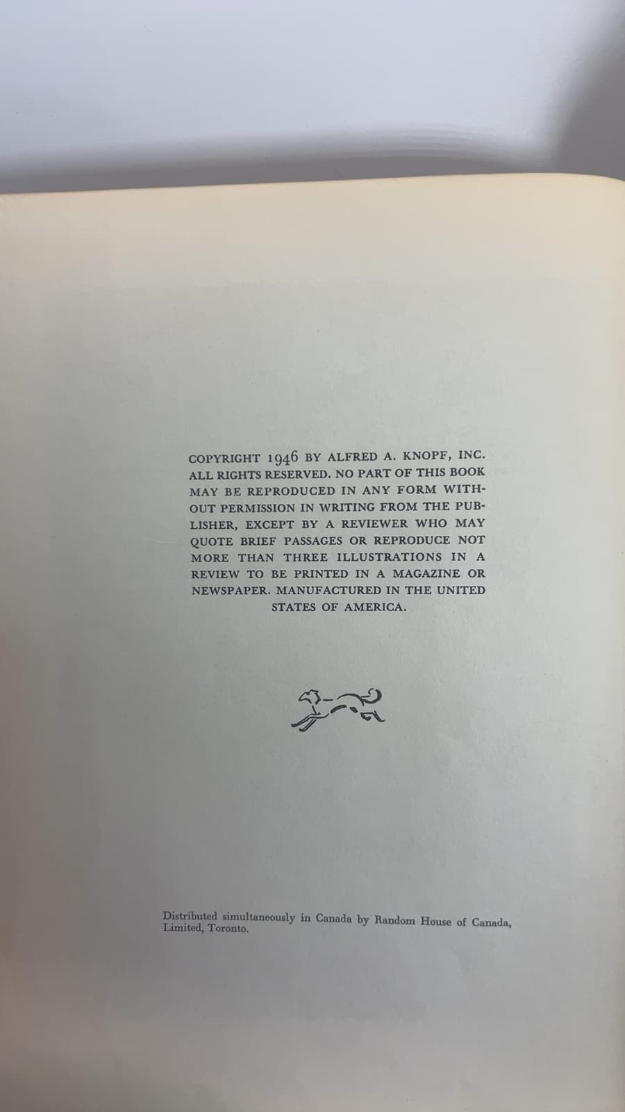 The Tale of the Wild Goose by Henry B. Kane - copyright page showing 1946 details