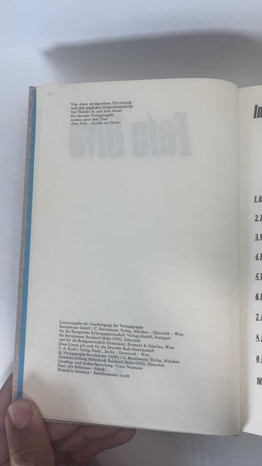 Fatu Hiva by Thor Heyerdahl - copyright page showing unknown details