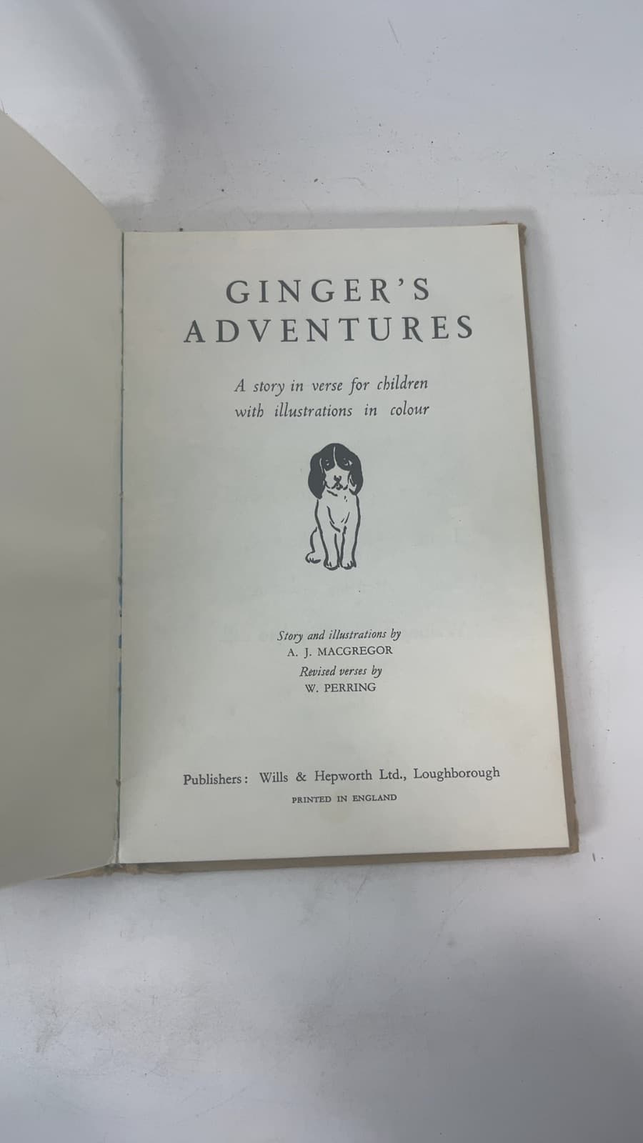 Ginger's Adventures by A. J. MacGregor, W. Perring - title page