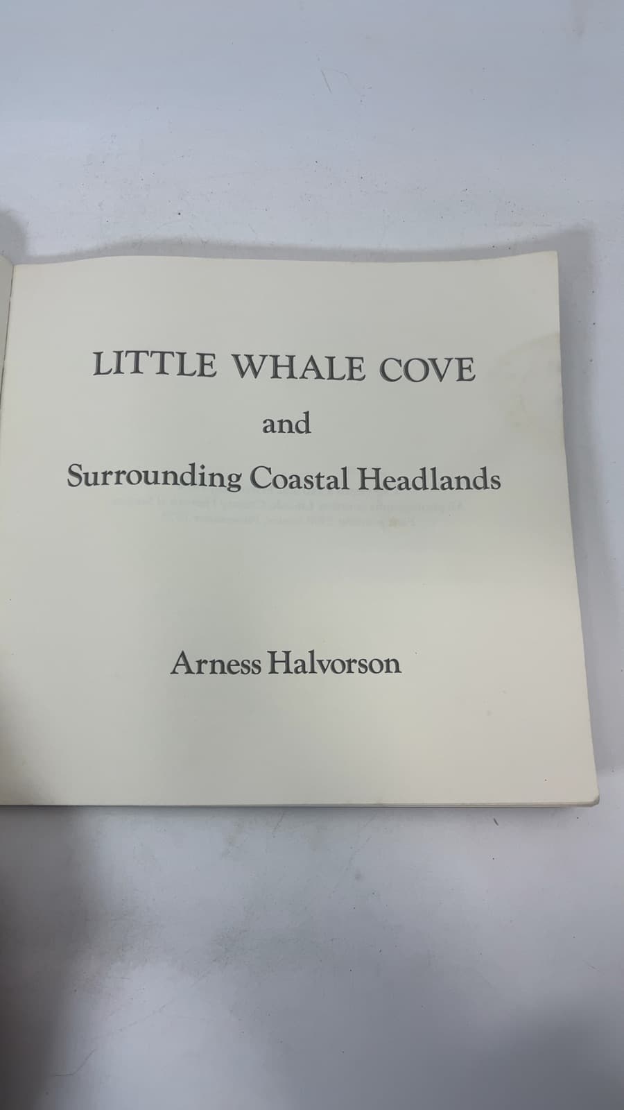 LITTLE WHALE COVE and Surrounding Coastal Headlands by Arness Halvorson - title page