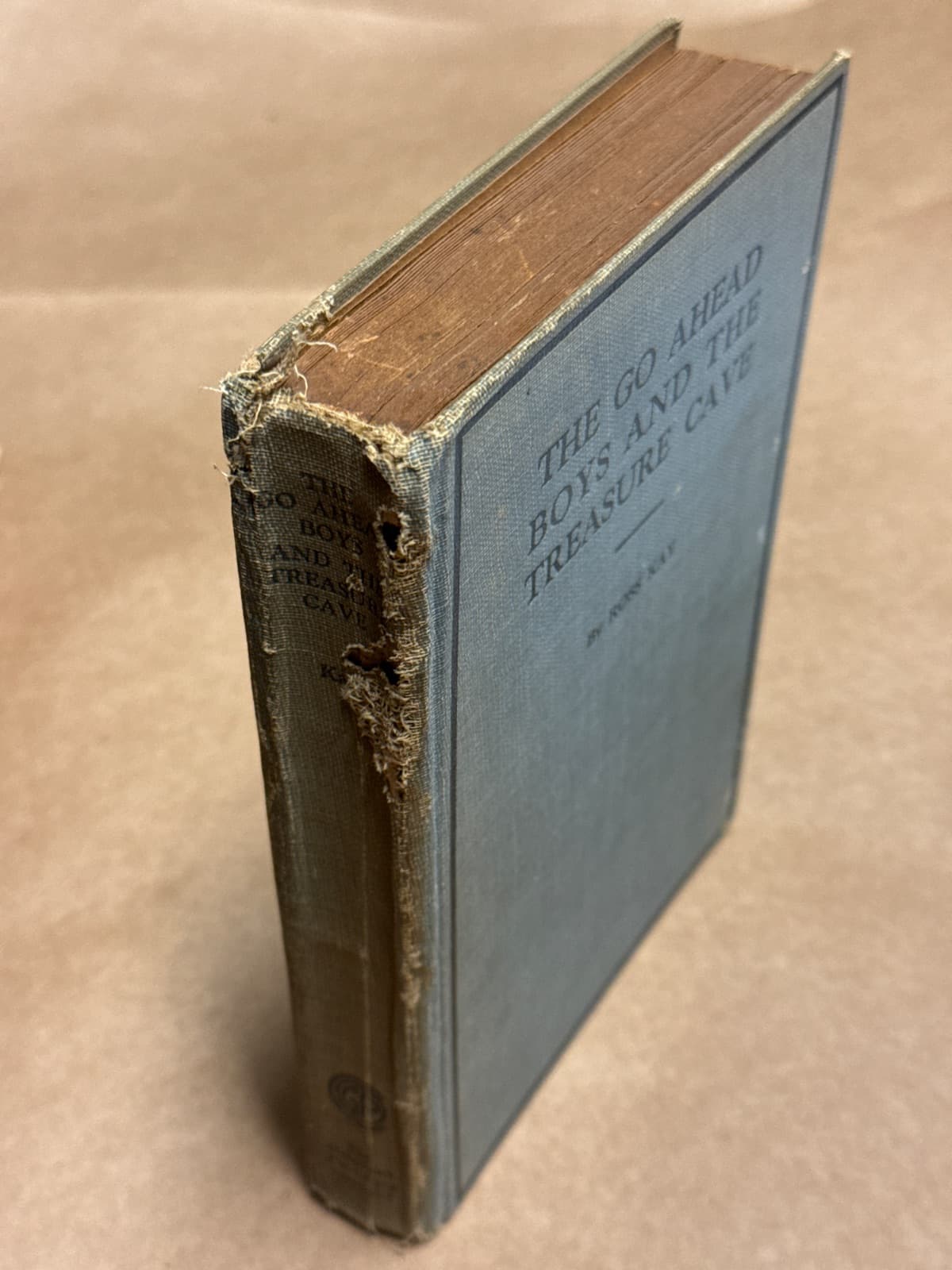 THE GO AHEAD BOYS AND THE TREASURE CAVE by ROSS KAY - quarter view showing binding condition