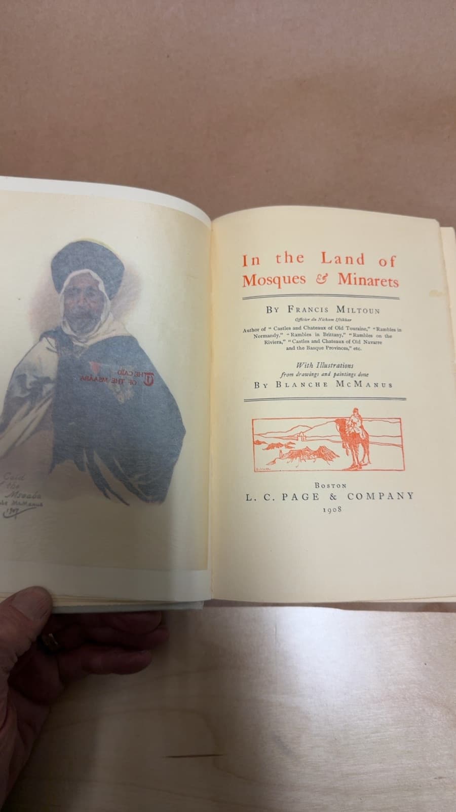 In the Land of Mosques and Minarets by Francis Miltoun and Blanche McManus - title page
