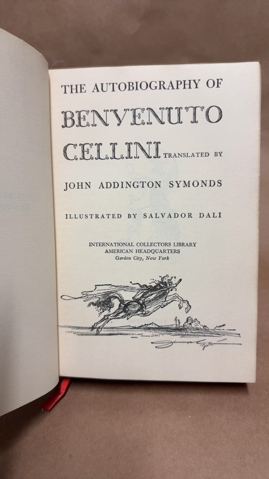 The Autobiography of Benvenuto Cellini by Benvenuto Cellini - title page