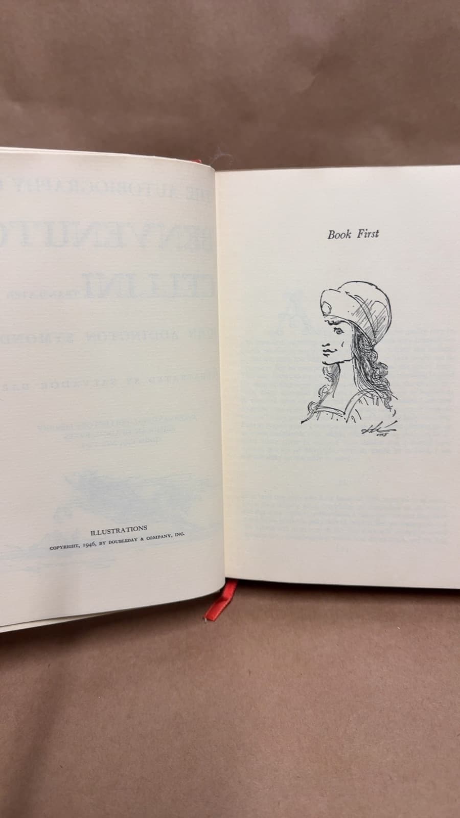 The Autobiography of Benvenuto Cellini by Benvenuto Cellini - copyright page showing 1946 details