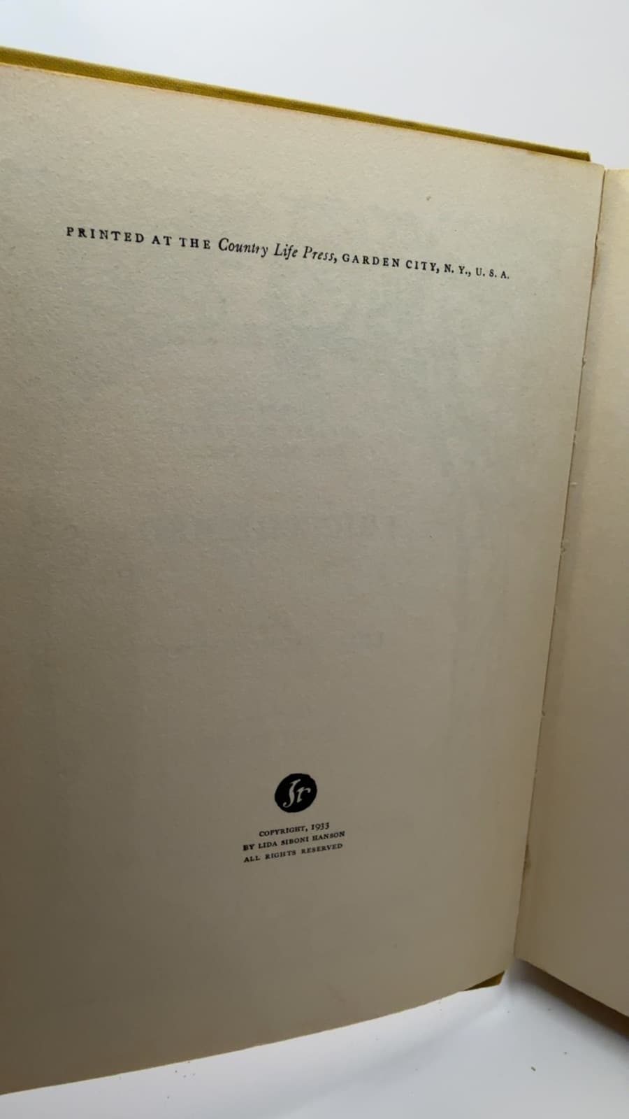Eric the Red by Lida Siboni Hanson - copyright page showing 1933 details