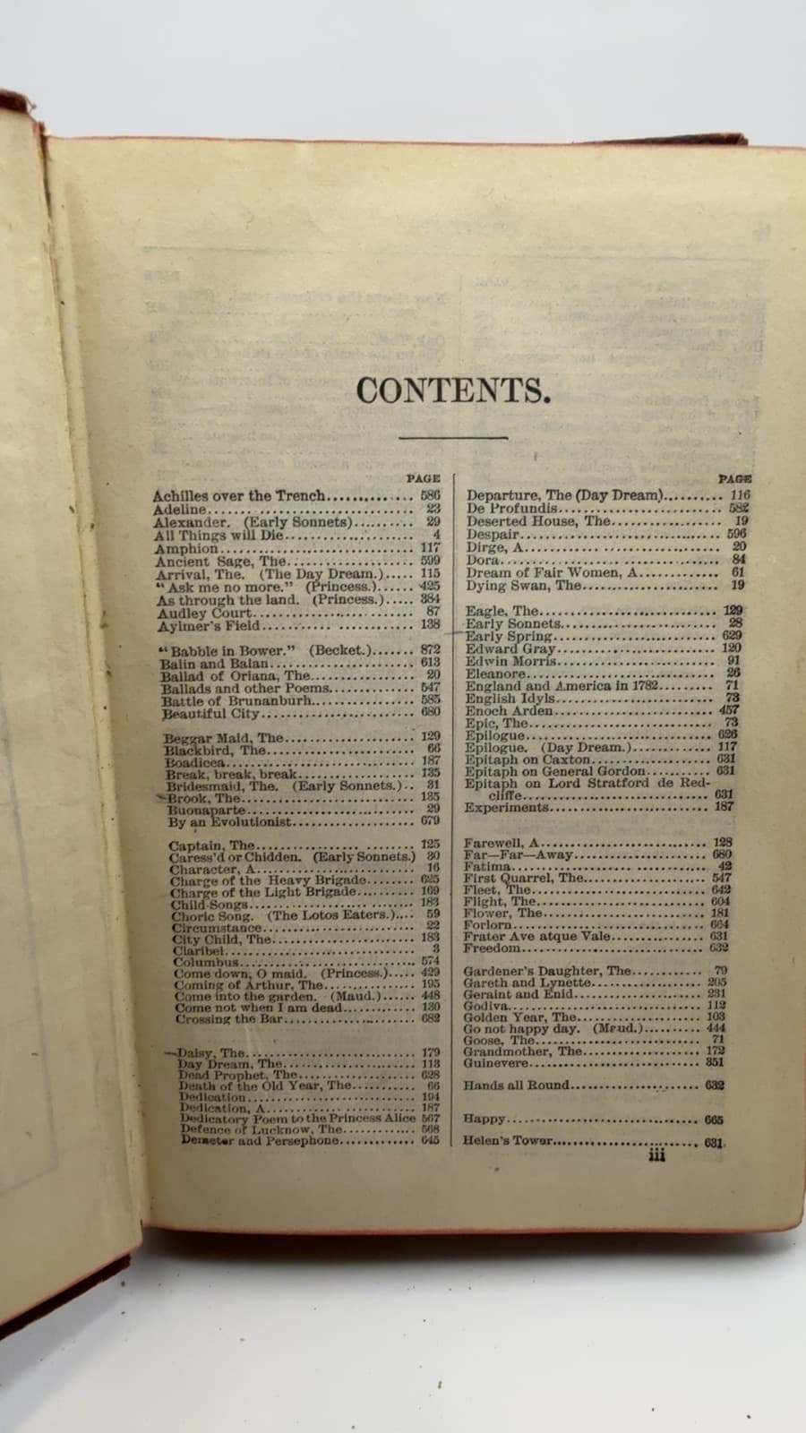 The Poems of Alfred Tennyson by Alfred Tennyson - copyright page showing unknown details