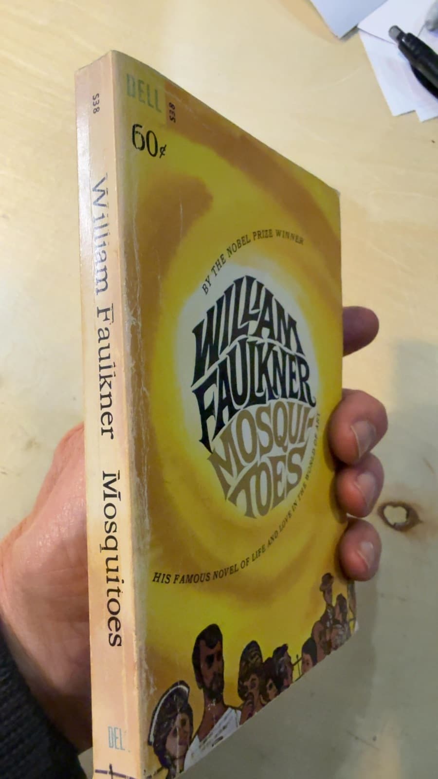 Mosquitoes by William Faulkner - quarter view showing binding condition