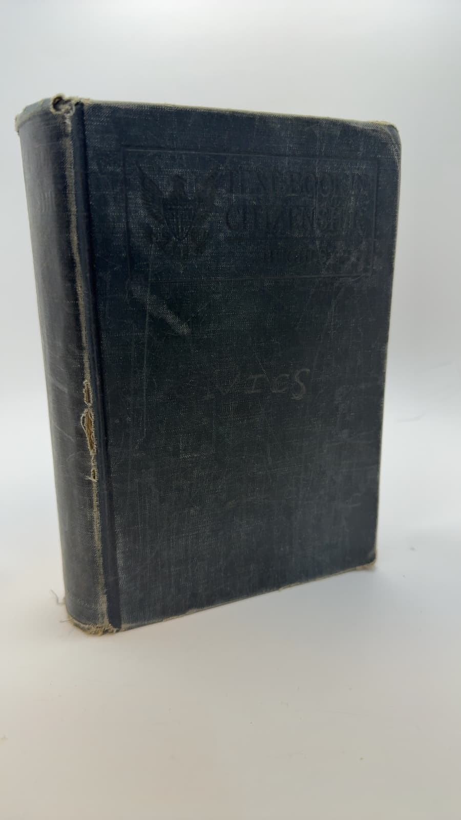A text-book in citizenship;: Community civics, economic civics, vocational civics, [Hardcover] Hughes, R.O. - front cover