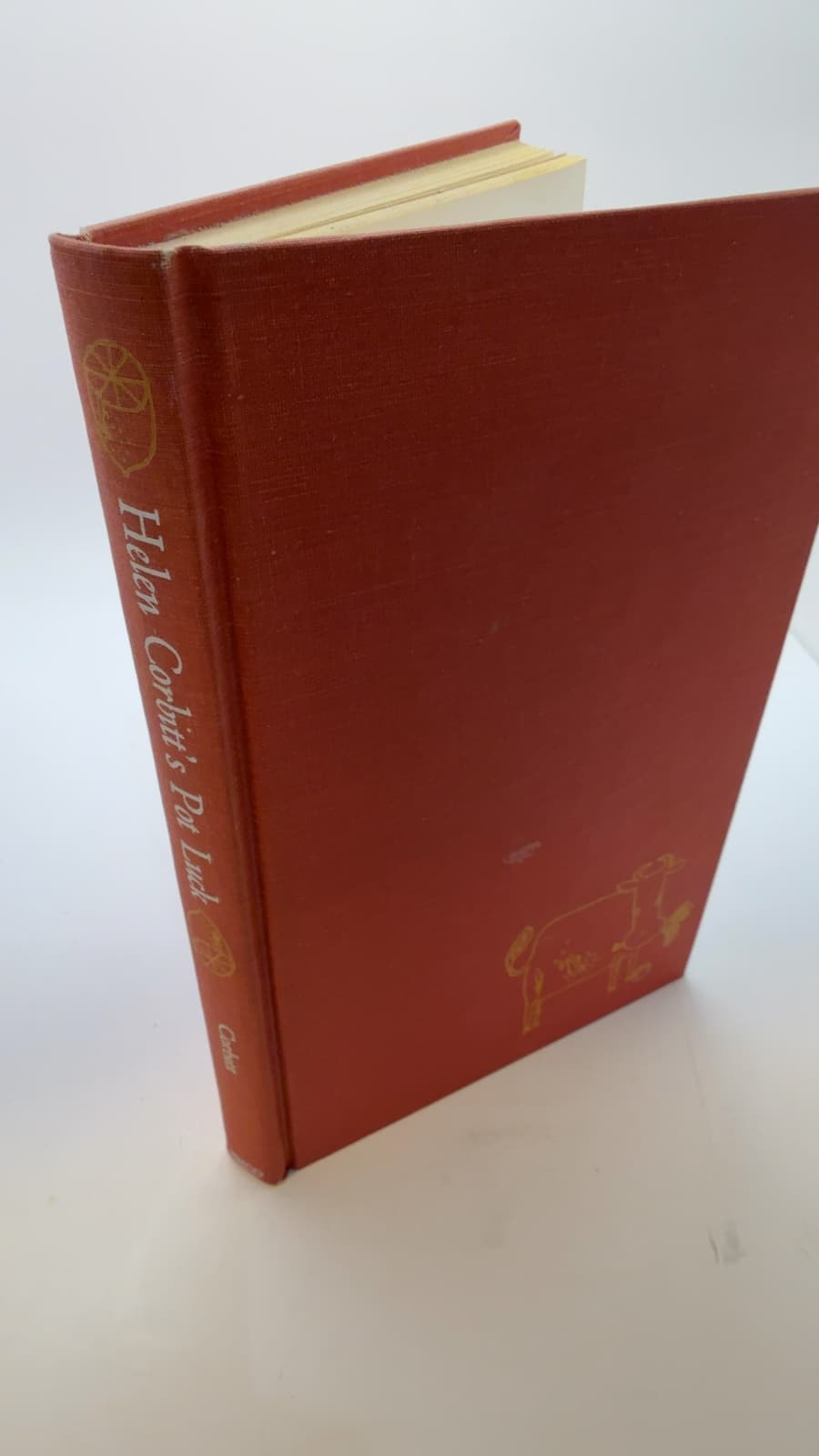 Helen Corbitt's Potluck by Helen Corbitt - quarter view showing binding condition