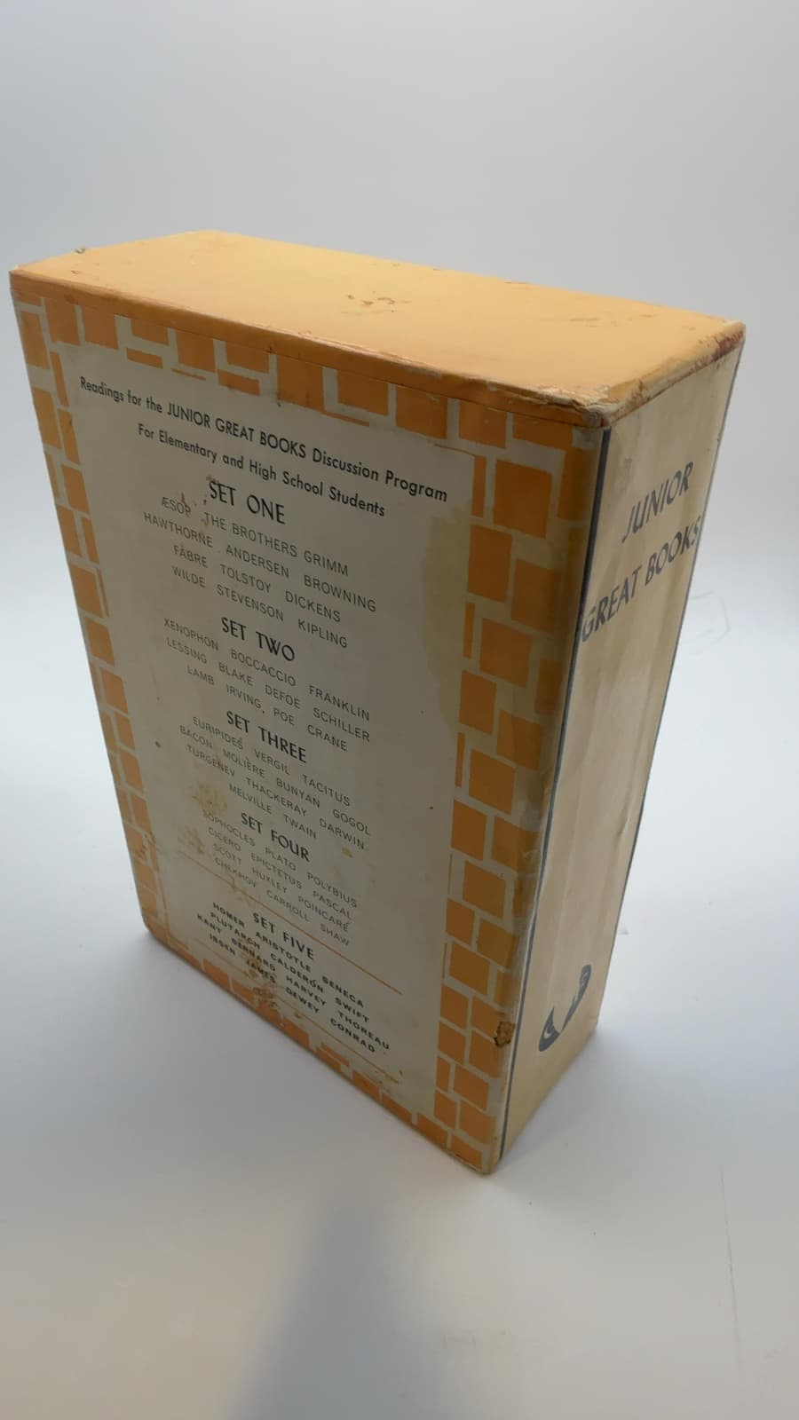 Junior Great Books: Set Five (Volumes 1-6) by Various Authors - quarter view showing binding condition