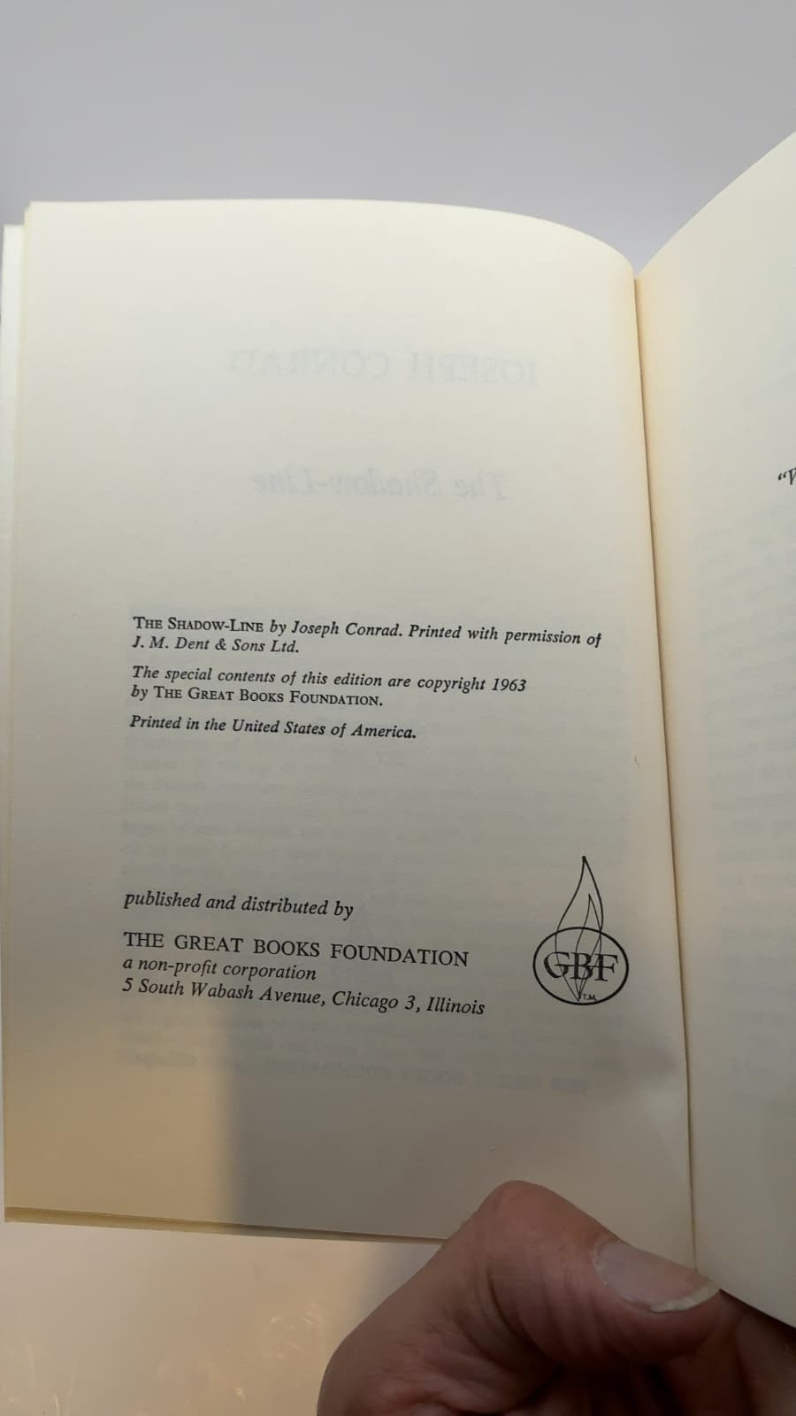 Junior Great Books: Set Five (Volumes 1-6) by Various Authors - copyright page showing 1963 details
