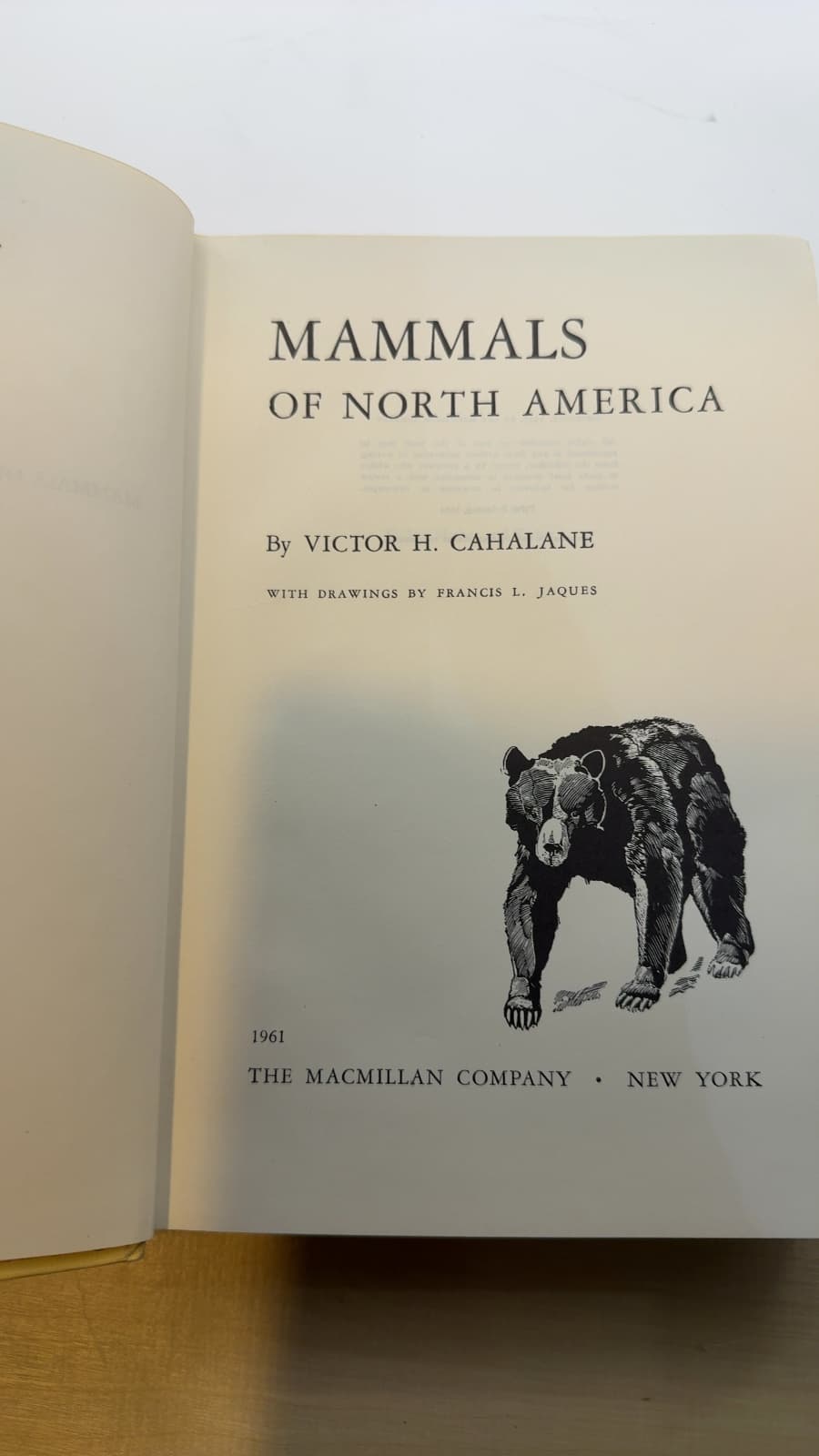 Mammals of North America by Victor H. Cahalane - title page