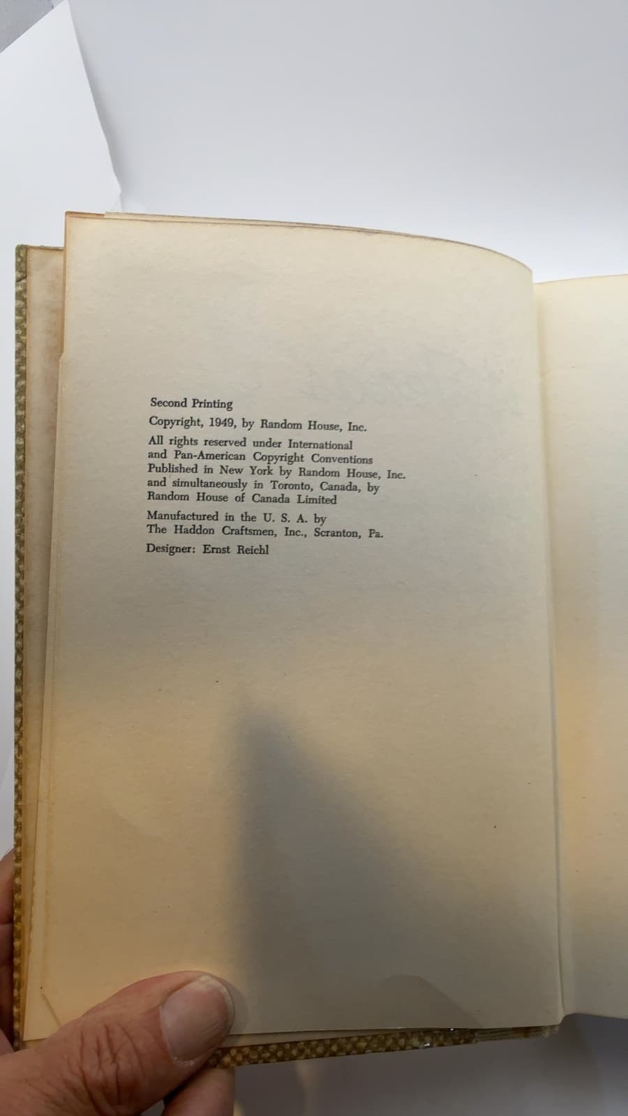 A Taste of Texas by Jane Trahey - copyright page showing 1949 details