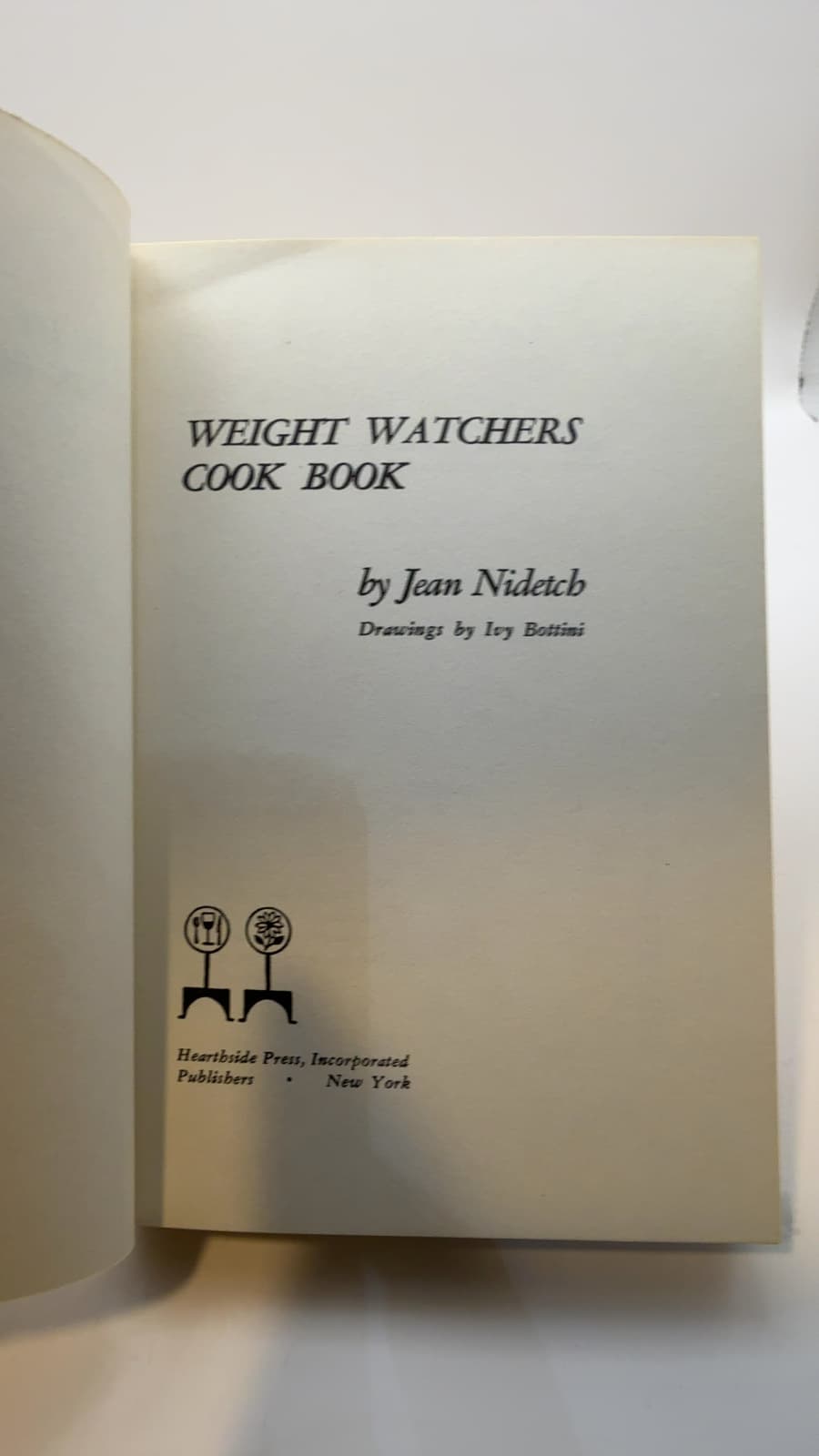 Weight Watchers Cook Book by Jean Nidetch - title page