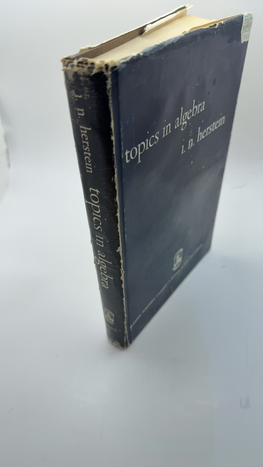 Topics in Algebra by I. N. Herstein - quarter view showing binding condition