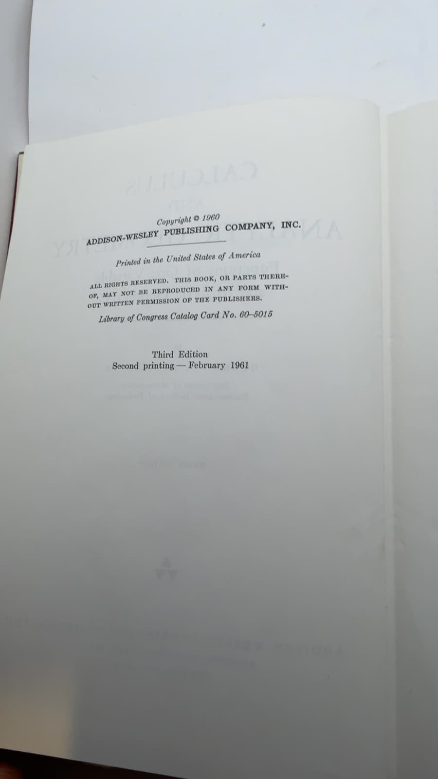 Calculus and Analytic Geometry: Functions of One Variable and Analytic Geometry by George B. Thomas, Jr. - title page