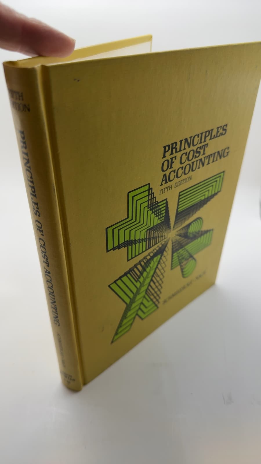 Principles of Cost Accounting, Fifth Edition by Robert E. Schmiedicke, CPA and Charles F. Nagy, PhD, CPA - quarter view showing binding condition