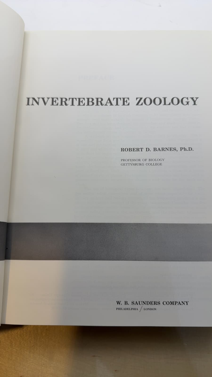 Invertebrate Zoology by Robert D. Barnes, Ph.d. - title page
