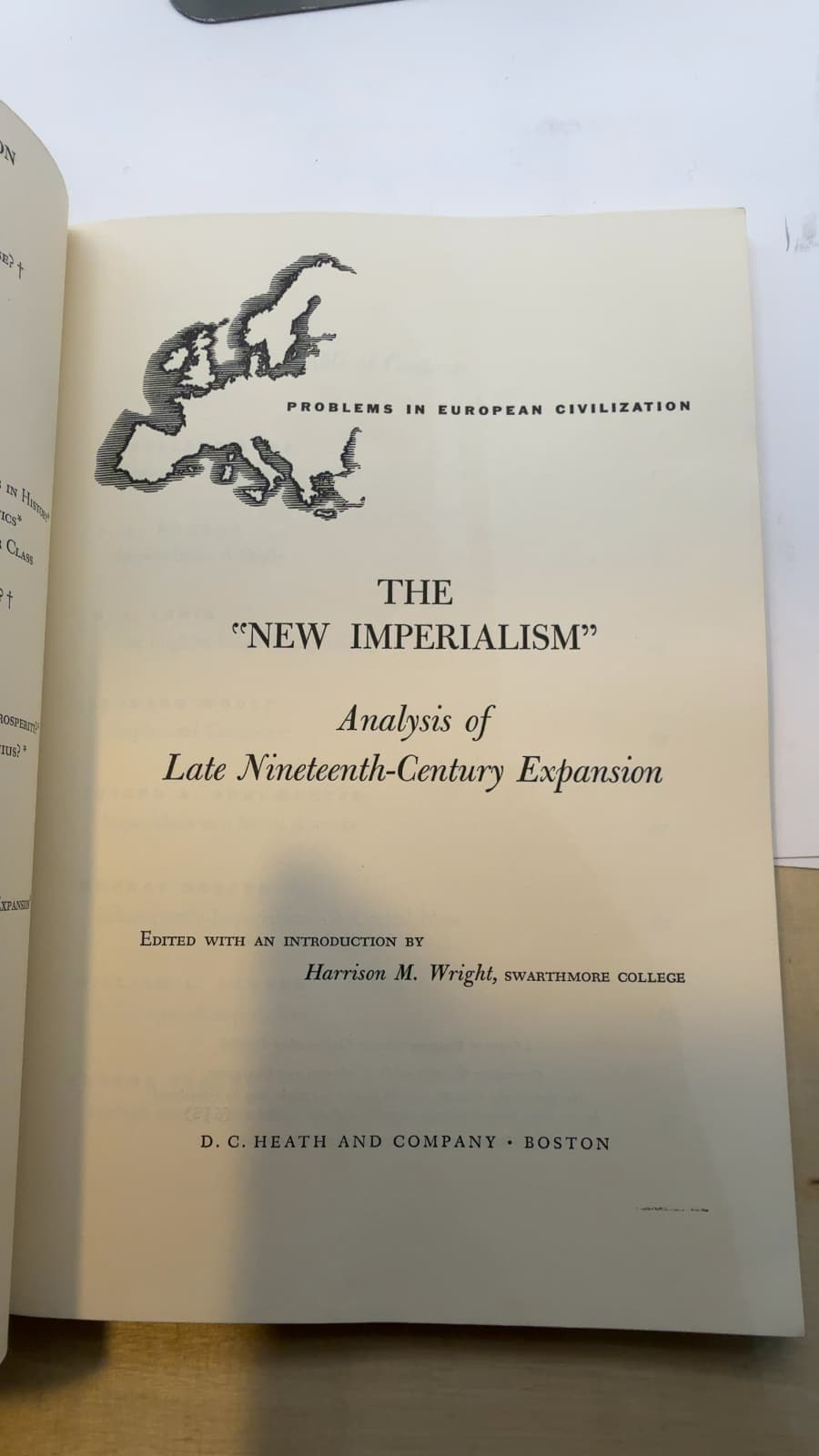 The "New Imperialism" Analysis of Late Nineteenth-Century Expansion by Harrison M. Wright - title page
