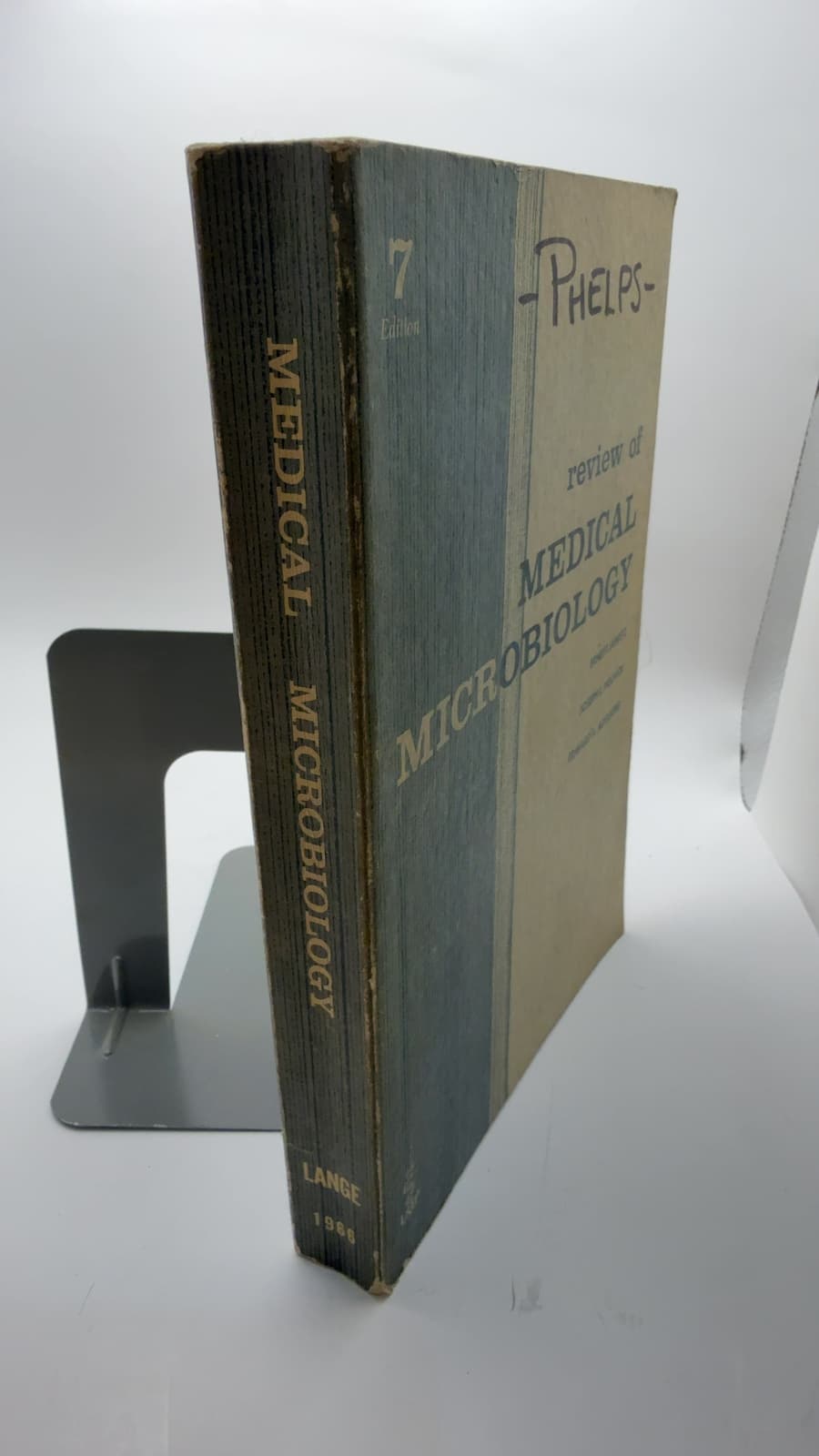 Review of Medical Microbiology by Ernest Jawetz, Joseph L. Melnick, Edward A. Adelberg - quarter view showing binding condition